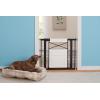 imageSafety 1st Adjustable Baby Gate for Doorways Modern Farmhouse Style Gates for Pets Toddlers Babies Children WoodWhite