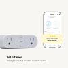 imageSafety 1st Connected Dual Smart Outlet  WiFi Plug No Hub Required Independently Controllable Outlets Timer ampamp Schedule ETL Certified WiFi Controlled iOS and Android Compatible