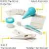 imageSafety 1st Deluxe Baby Healthcare and Grooming Kit Pyramids Aqua Newborn Baby Essentials One Size 24 PiecesArctic Blue