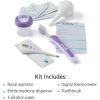 imageSafety 1st Deluxe Baby Healthcare and Grooming Kit Pyramids Aqua Newborn Baby Essentials One Size 24 PiecesPyramids Grape Juice
