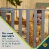 imageSafety 1st Easy Install Walk Thru Baby Gate for Doorways Gate With Door Dog Gates Fits 29quot38quot Easy Install 28quot Tall WhiteSilver