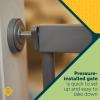 imageSafety 1st Easy Install Walk Thru Baby Gate for Doorways Gate With Door Dog Gates Fits 29quot38quot Easy Install 28quot Tall WhiteSilver
