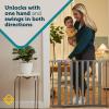 imageSafety 1st Easy Install Walk Thru Baby Gate for Doorways Gate With Door Dog Gates Fits 29quot38quot Easy Install 28quot Tall WhiteSilver