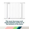 imageSafety 1st Easy Install Walk Thru Baby Gate for Doorways Gate With Door Dog Gates Fits 29quot38quot Easy Install 28quot Tall WhiteWhite