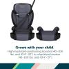 imageSafety 1st Grow and Go 2in1 Booster Car Seat with ComfortWings Converts HighBack to Backless 19quot Wide Fits 3 Across Lightweight Foldable EasyClean Cup Holders 40100 lbs Black SandBlack Sand