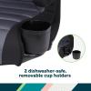 imageSafety 1st Grow and Go 2in1 Booster Car Seat with ComfortWings Converts HighBack to Backless 19quot Wide Fits 3 Across Lightweight Foldable EasyClean Cup Holders 40100 lbs Black SandCrushed Grape