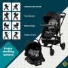 imageSafety 1st Grow and Go Flex 8in1 Car Seat Stroller Combo Baby Stroller Travel Systems for Infants 430 lbs Stroller and Carseat Combo Set Forest TideOrchid Bloom