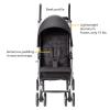 imageSafety 1st Step Lite Compact Stroller Lightweight aluminum frame and a breeze to carry at only 15 lbs Back to BlackBack to Black