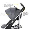 imageSafety 1st Step Lite Compact Stroller Lightweight aluminum frame and a breeze to carry at only 15 lbs Back to BlackGreyhound