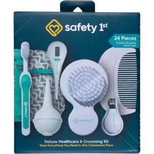 imageSafety 1st Deluxe Baby Healthcare and Grooming Kit Pyramids Aqua Newborn Baby Essentials One Size 24 PiecesPyramids Aqua