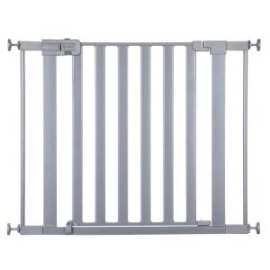 imageSafety 1st Easy Install Walk Thru Baby Gate for Doorways Gate With Door Dog Gates Fits 29quot38quot Easy Install 28quot Tall WhiteSilver
