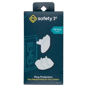 imageSafety 1st Electrical Outlet Baby Proof Covers Secure Outlet Plugs Baby Proofing 36 Count36 Count 1 pack