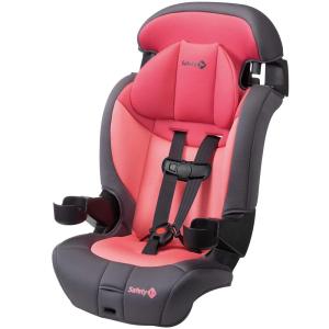 imageSafety 1st Grand 2in1 Booster Car Seat Converts from High Back to BeltPositioning Booster High Back Seat for Kids 4065 and BeltPositioning 40100 Pounds Capri TealSunrise Coral