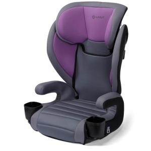 imageSafety 1st Grow and Go 2in1 Booster Car Seat with ComfortWings Converts HighBack to Backless 19quot Wide Fits 3 Across Lightweight Foldable EasyClean Cup Holders 40100 lbs Black SandCrushed Grape