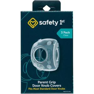 imageSafety 1st Parent Grip Door Knob Covers White One Size Pack of 3Crystal Clear