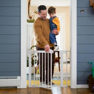 imageSafety 1st Pressure Mounted Baby Gates for Doorways with SecureTech Baby Gate with Door PetFriendly Design No Drilling 2938quot