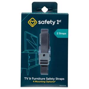 imageSafety 1st TV ampamp Furniture Safety Straps Black Multi 2 StrapsPack of 12 Count Pack of 1
