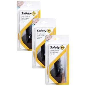 imageSafety 1st TV ampamp Furniture Safety Straps Black Multi 2 StrapsPack of 12 Count Pack of 3