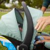 imageSafety 1st onBoard Slide DLX Infant Car Seat wSafetySlide Base EasyInstall Rigid Latch Lightweight RearFacing Seat Newborn Carrier ExtraLarge Canopy Travel System Ready Dusty GreenHailstone