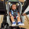 imageSafety 1st onBoard Slide DLX Infant Car Seat wSafetySlide Base EasyInstall Rigid Latch Lightweight RearFacing Seat Newborn Carrier ExtraLarge Canopy Travel System Ready Dusty GreenDusty Marble