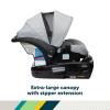 imageSafety 1st onBoard Slide DLX Infant Car Seat wSafetySlide Base EasyInstall Rigid Latch Lightweight RearFacing Seat Newborn Carrier ExtraLarge Canopy Travel System Ready Dusty GreenDusty Green