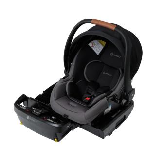 imageSafety 1st onBoard Slide DLX Infant Car Seat wSafetySlide Base EasyInstall Rigid Latch Lightweight RearFacing Seat Newborn Carrier ExtraLarge Canopy Travel System Ready Dusty GreenHailstone