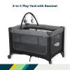 imageSafety 1st 4in1 Portable Play Yard with Bassinet Napper and FlipAway Changer Gray2in1 Bassinet and Play Yard