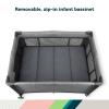imageSafety 1st 4in1 Portable Play Yard with Bassinet Napper and FlipAway Changer Gray2in1 Bassinet and Play Yard