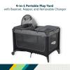 imageSafety 1st 4in1 Portable Play Yard with Bassinet Napper and FlipAway Changer Gray3in1 Bassinet  Napper  and Play Yard