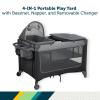 imageSafety 1st 4in1 Portable Play Yard with Bassinet Napper and FlipAway Changer Gray4in1 Bassinet  Napper  Changer  and Play Yard