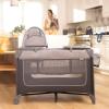 imageSafety 1st 4in1 Portable Play Yard with Bassinet Napper and FlipAway Changer Gray4in1 Bassinet  Napper  Changer  and Play Yard