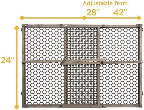 imageSafety 1st Adjustable Baby Gate for Doorways Pressure Mount Fastening Gates for Pets Toddlers Babies Children Vintage Wood Grey